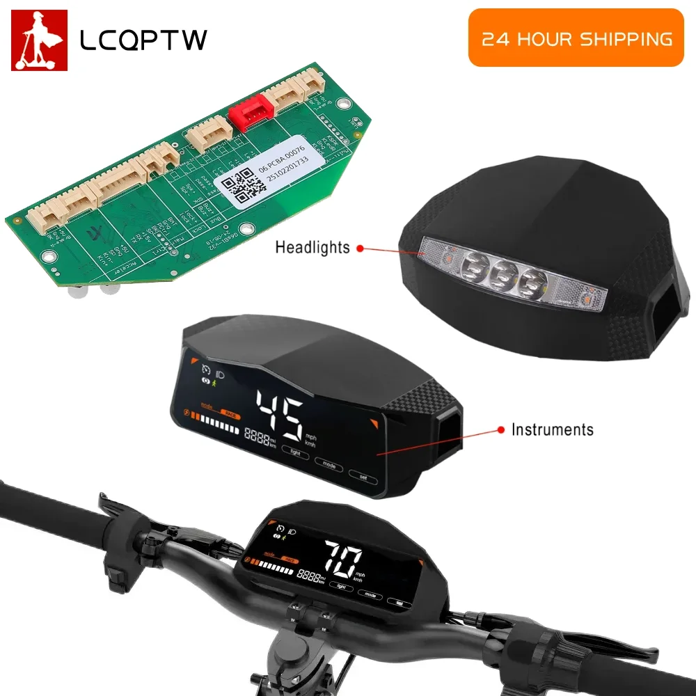 Tableau de bord numérique avec clignotants et phare pour Kugoo KuKirin G4 – Accessoires de trottinette avec écran d'affichage et carte mère