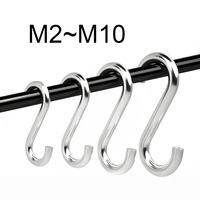 1~3 Pcs Mini S-Shape Hook S Shaped Hooks Hammock Kitchen Utensil Hanger M2 M3 M4 M5 M6 M8 M10 S-Metal Hook