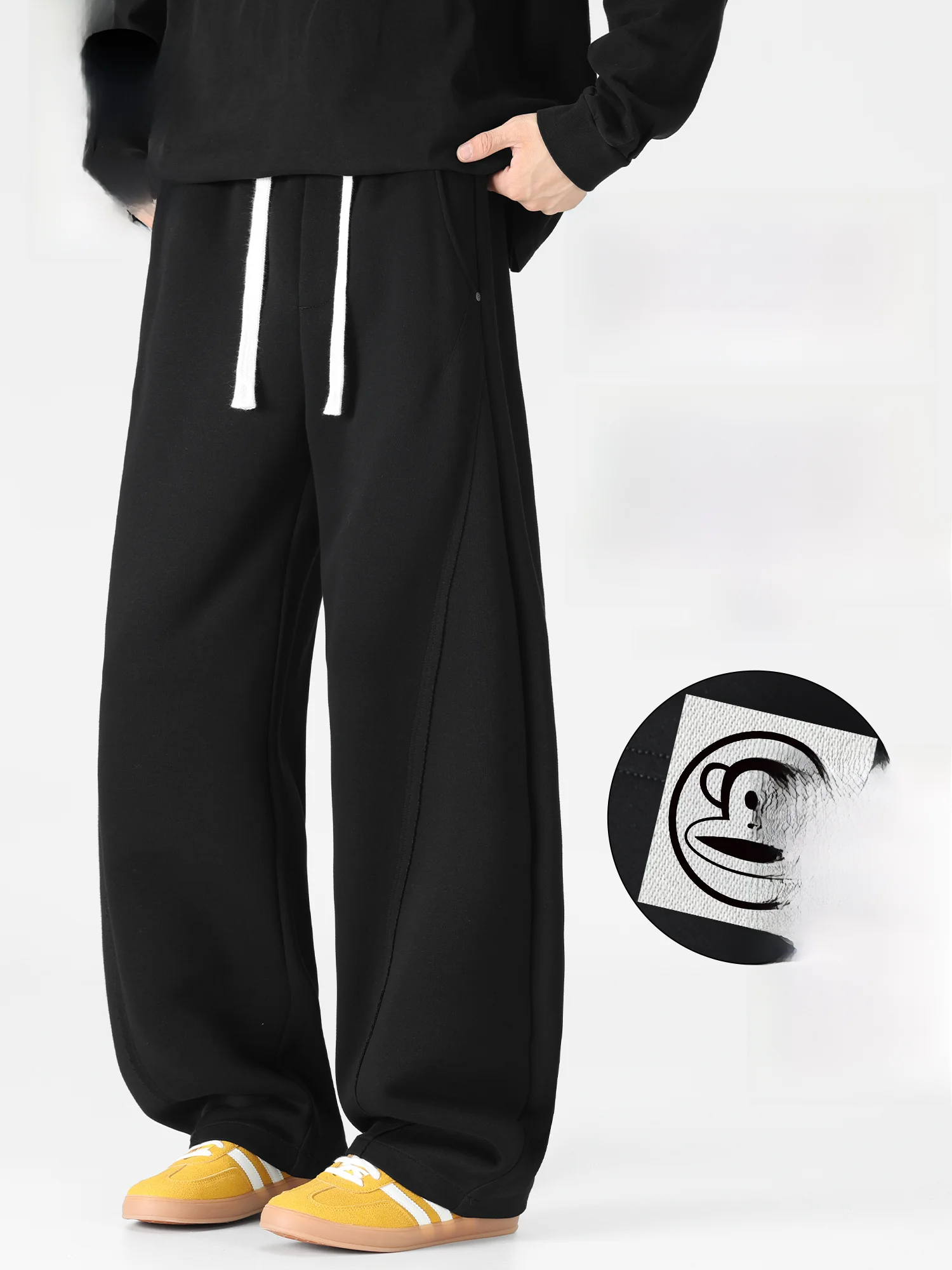 

PaulFrank Men's Casual Pants Loose Fit Fce Lined Thi Straight Leg Spring New Sle Comfortable Leisure Trousers