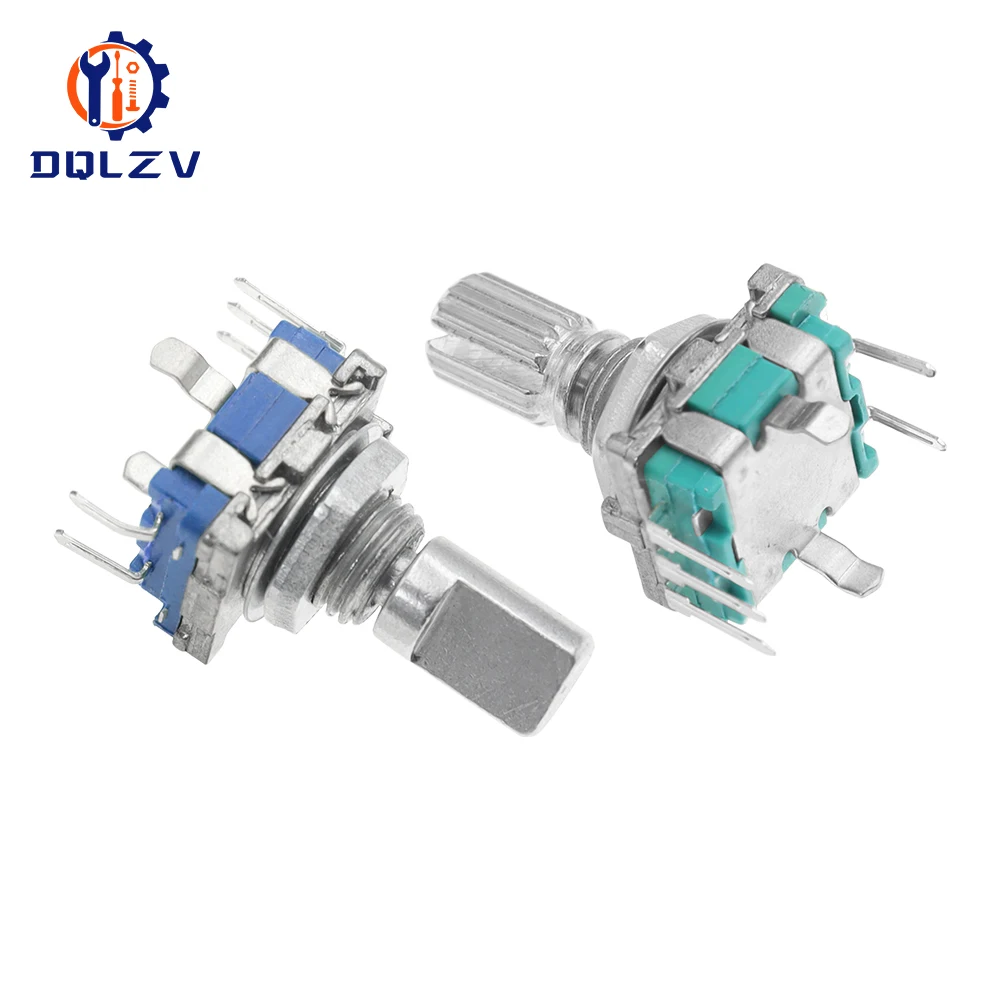 360 Degree Rotary Encoder EC11 With Push Button 5Pin 20 Positions 20 Pulse Code Switch Handle 15/20MM Digital Potentiometer