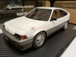 IG TOMYTEC 1/18 For Honda Sports CR-X Si DOHC White Coupe Model Classic Collection Miniature Replica