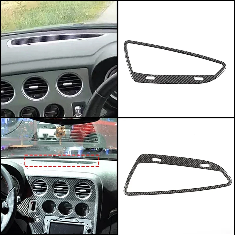 For Alfa Romeo 159/Brera/Spider 2004-2011 PVC/soft Carbon Fiber Car Center Control Air Outlet Frame Decorative Sticker
