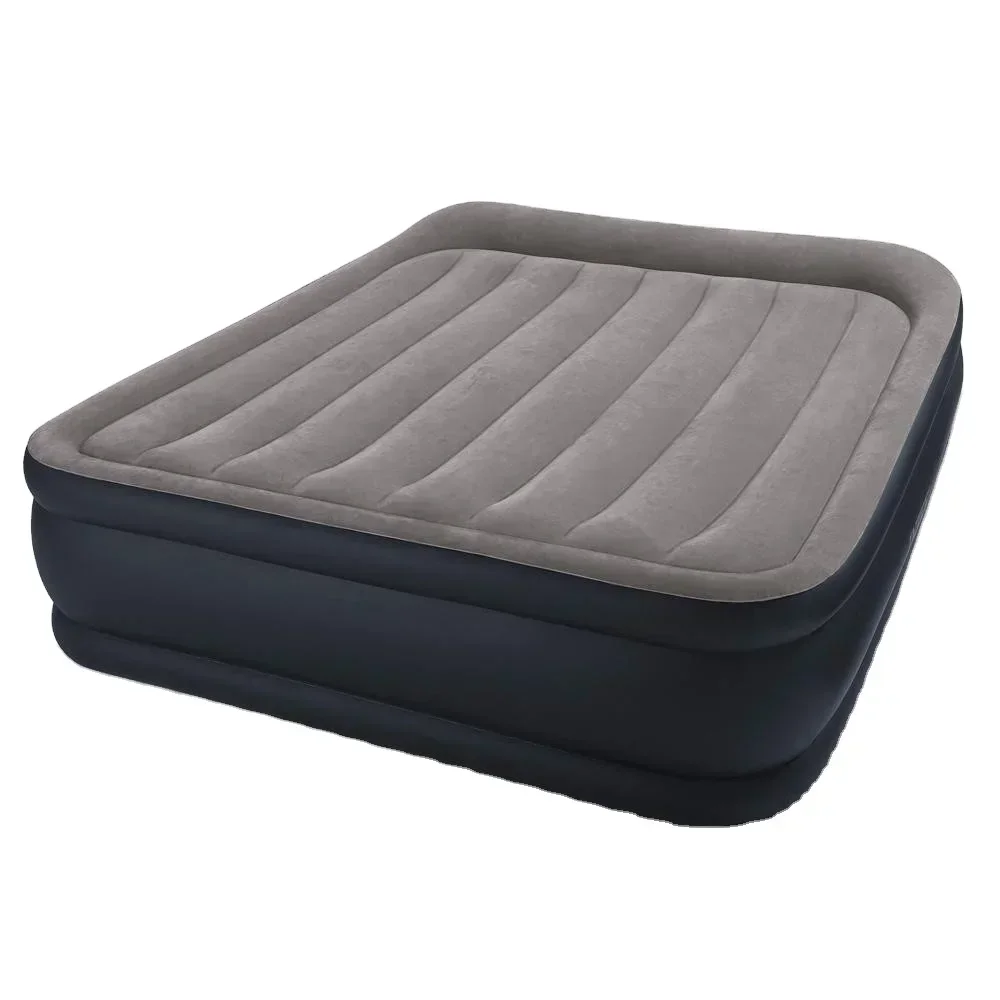 INTEX 64136 Luxury Indoor And Outdoor Flocking Double Mattress Inflatable Bed