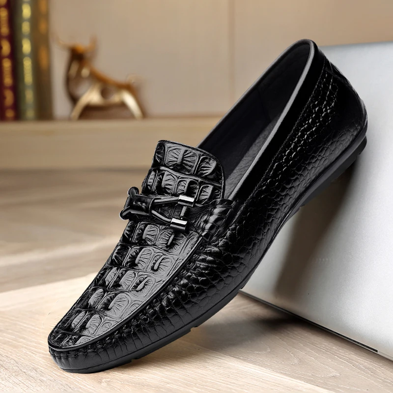 Luxury Brand Men Loafers Business Formal Dress Genuine Leather Shoes Handmade Design High-end Men Driving Shoes Soft Moccasins