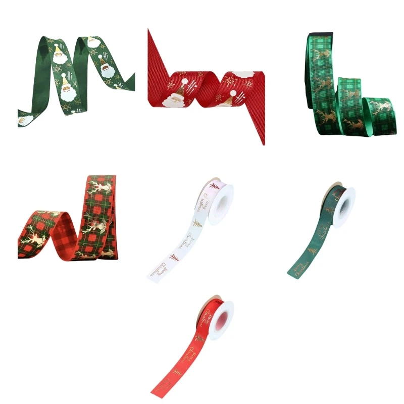 Christmas Polyester Ribbons Elegant Stylish Flower Bouquet Wrapping Silk Ribbons Dropship