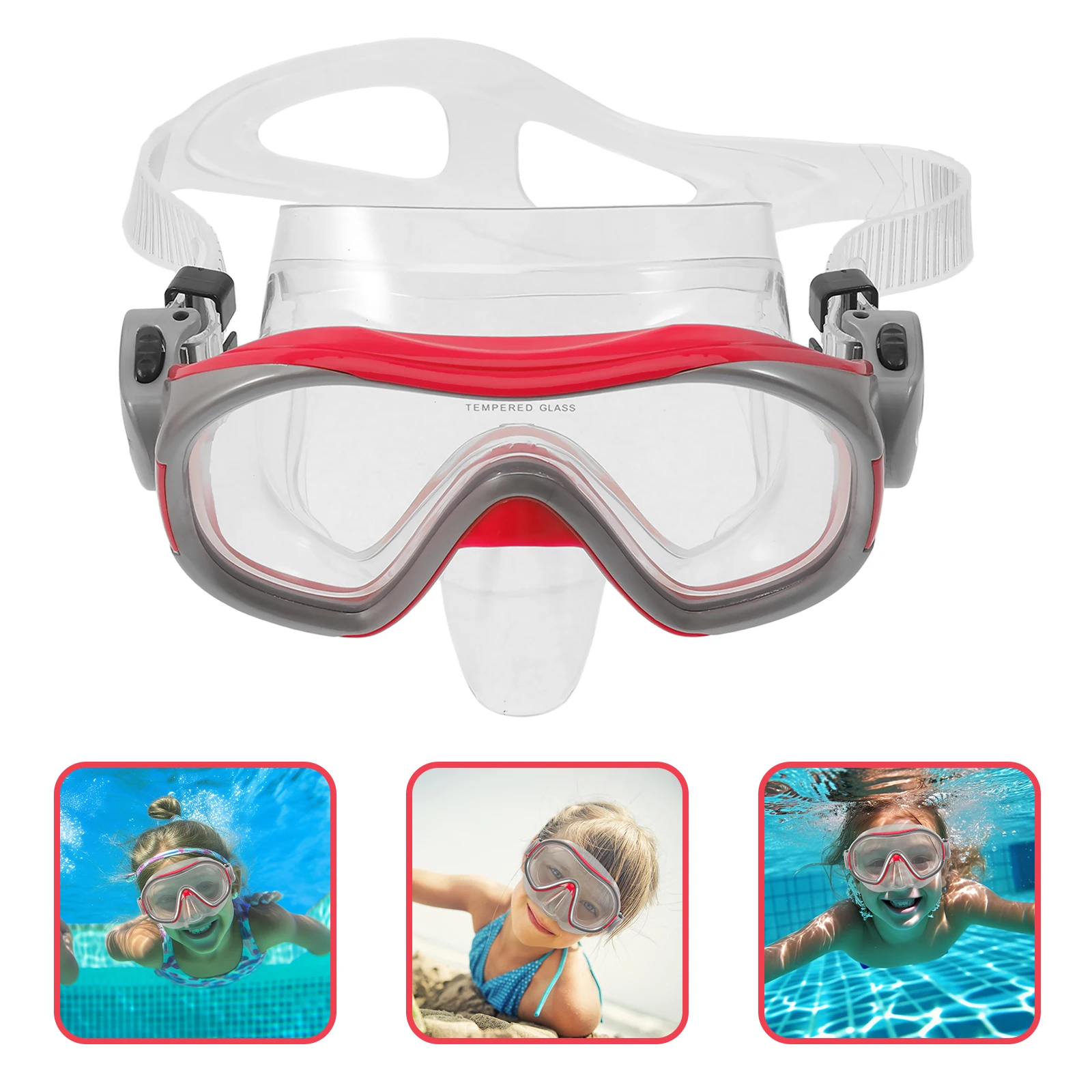 

's Swimming Goggles s Tempered Glass Girls Silica Gel Diving