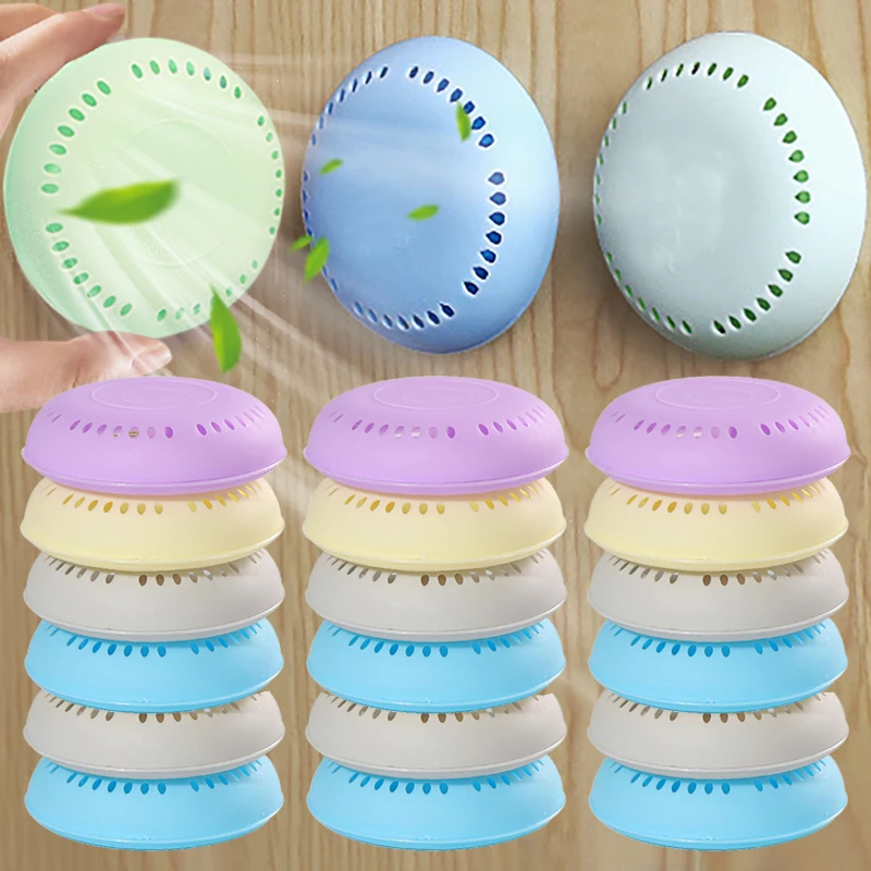 20/1Pcs Toilet Solid Air Freshener Aromatherapy Fragrance Lasting For Wardrobe Car Household Round Air Fresher Bathroom Supplies