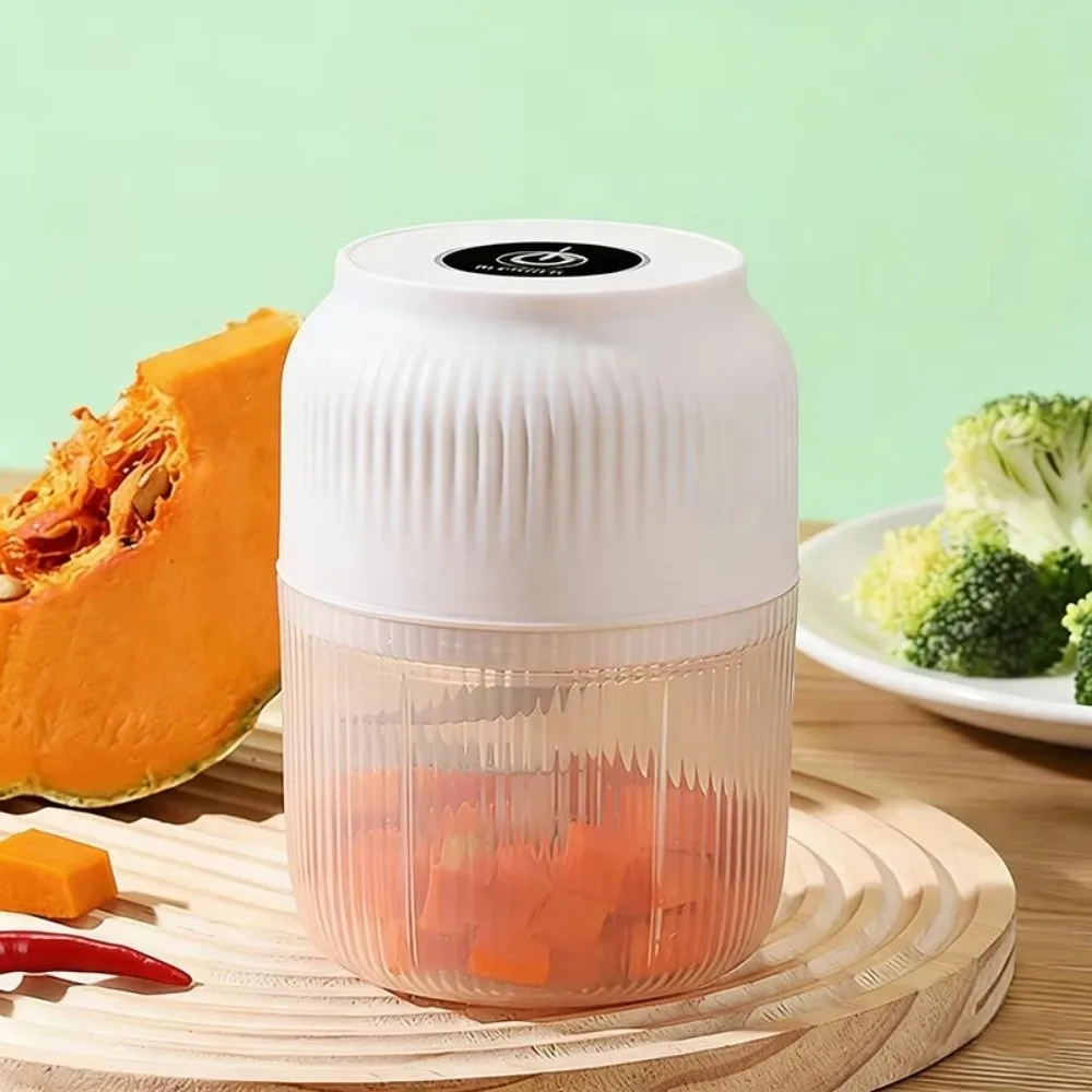 Wireless Electric Garlic Masher USB Rechargeable One-Button Operation Electric Vegetable Chopper Labor Saving Efficient