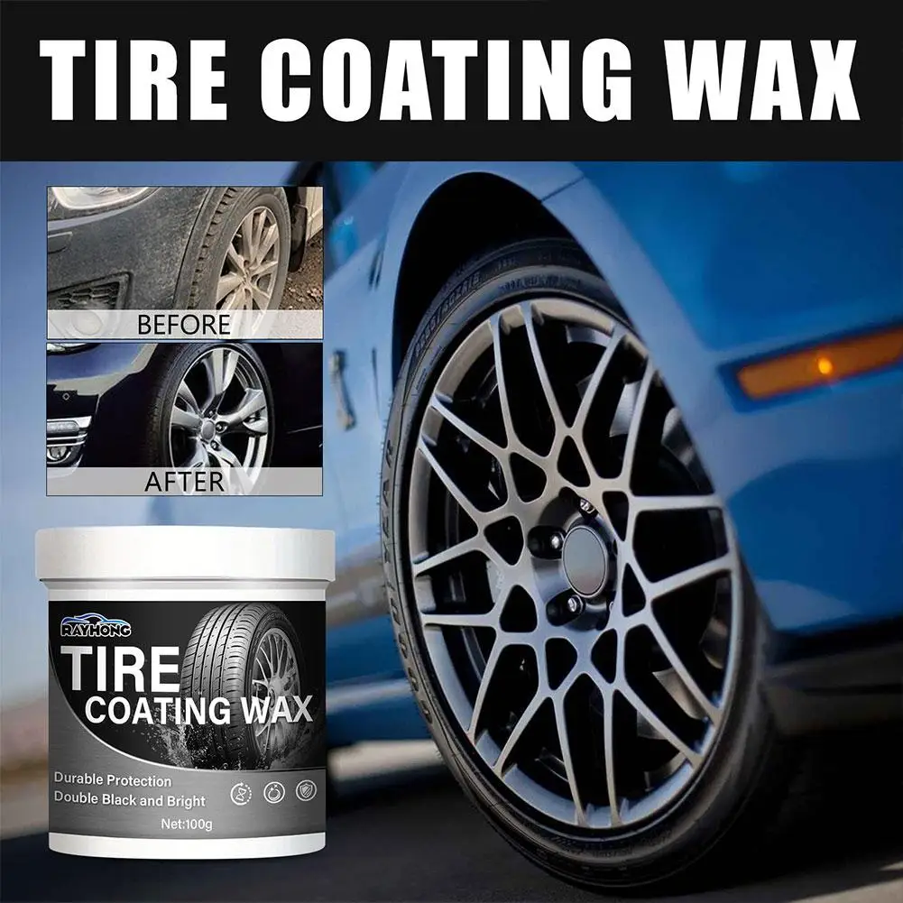 

Tire Coating Wax 100g Car Tire Retreading And Film Rubber Auto Wheel Cream Shiny Cleaning Part Plating Accessory Rust Paste B6H7