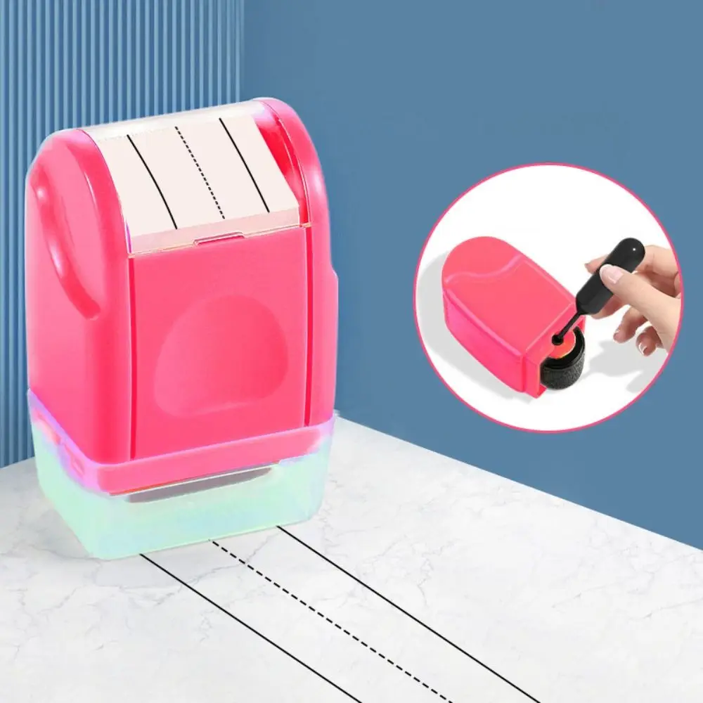 

Plastic Dashed Handwriting Lines Stamp Efficient Clear Line Rolling Roller Smooth Rreusable Self Inking Stamp Students