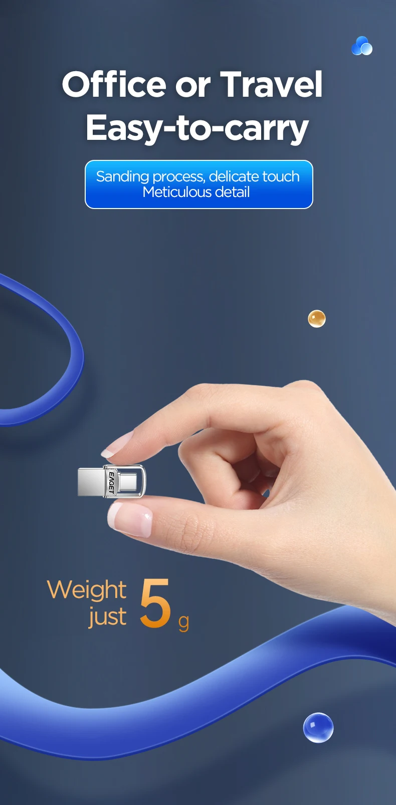 Eaget Mini USB-Stick 2-in-1 USB Typ C & USB A Flash-Laufwerk 120 Mb/s USB 3.2 USB 3.0 Schlüssel USB-Speicherstick 32GB 64GB – Detail 8