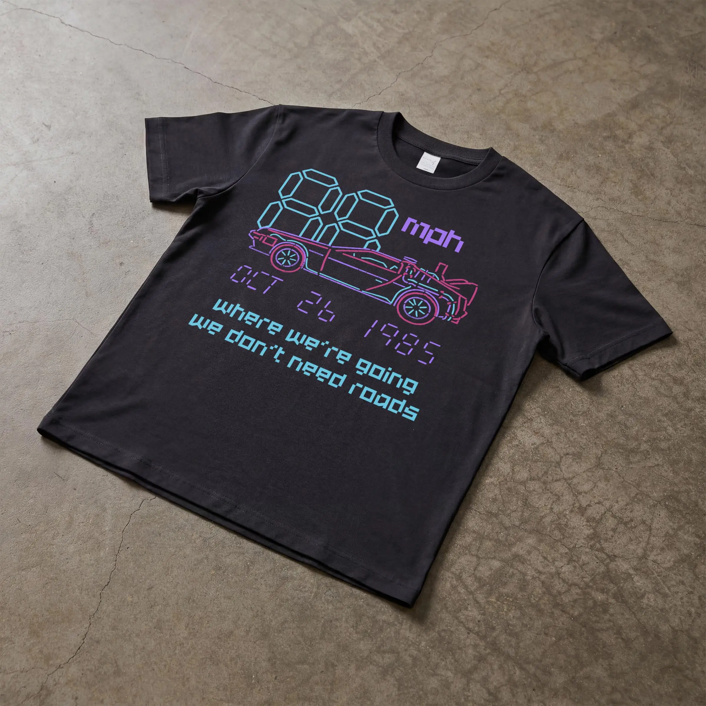 80s Future Movie T-shirt, Retro 88mph Back To The Film Graphic T-shirt
