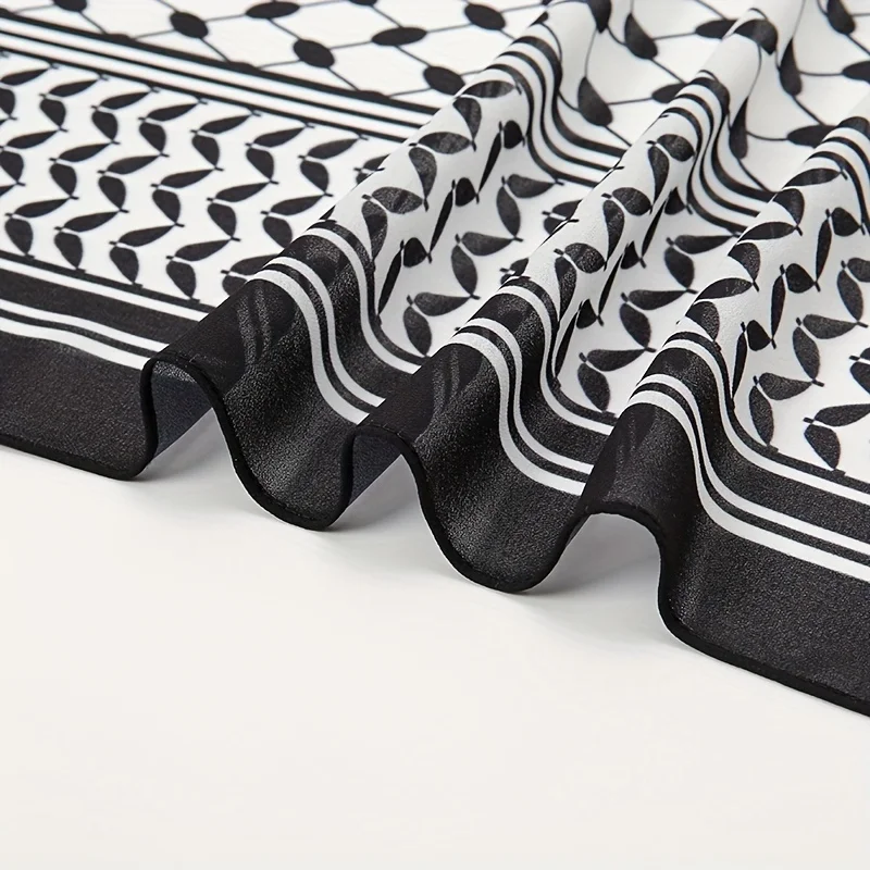 2024 New Keffiyeh Print Chiffon for Muslim Ladies Hijab Keffiyeh Palestine High Quality Hijab Palestinian Scarf 185X70CM