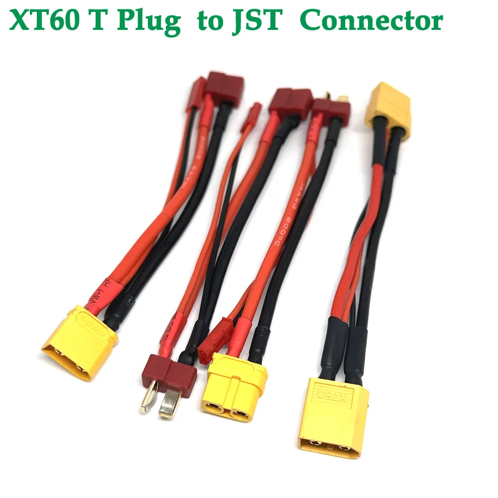 XT60 T Plug Male to Female JST Female / Male In-line Power Adapter Lipo Connector for RC Battery Lipo Model Accessory