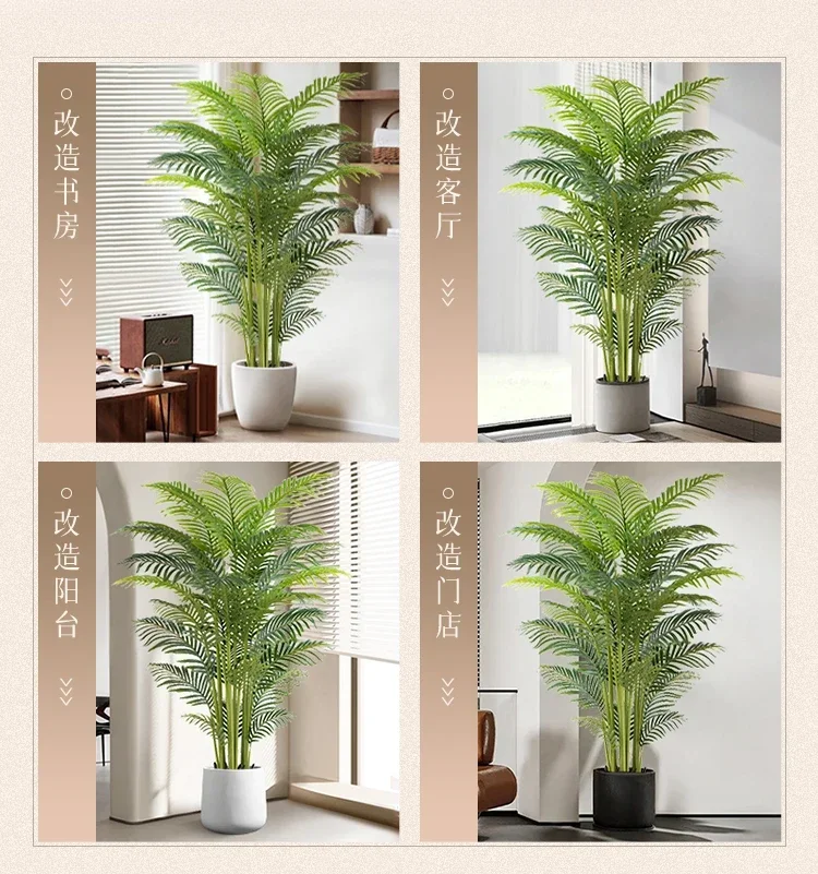 Gesimuleerde Groene Planten, Potplanten Binnenshuis, Groot Biomimetisch Licht Luxe Woonkamerdecoratie, Vloerdecoraties