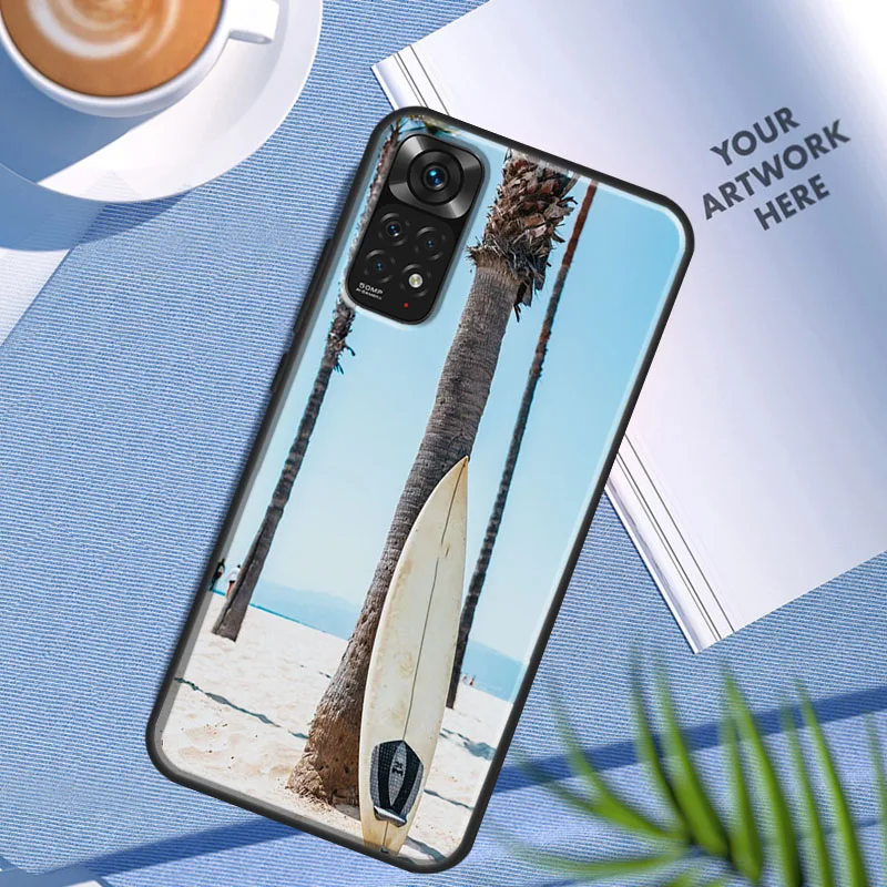 Summer beach surfboard surfing For Xiaomi Redmi Note 10 Pro Case Cover For Redmi Note 11 Pro 10A 10C 9 8T 9S 10S 9T 9A 9C Case