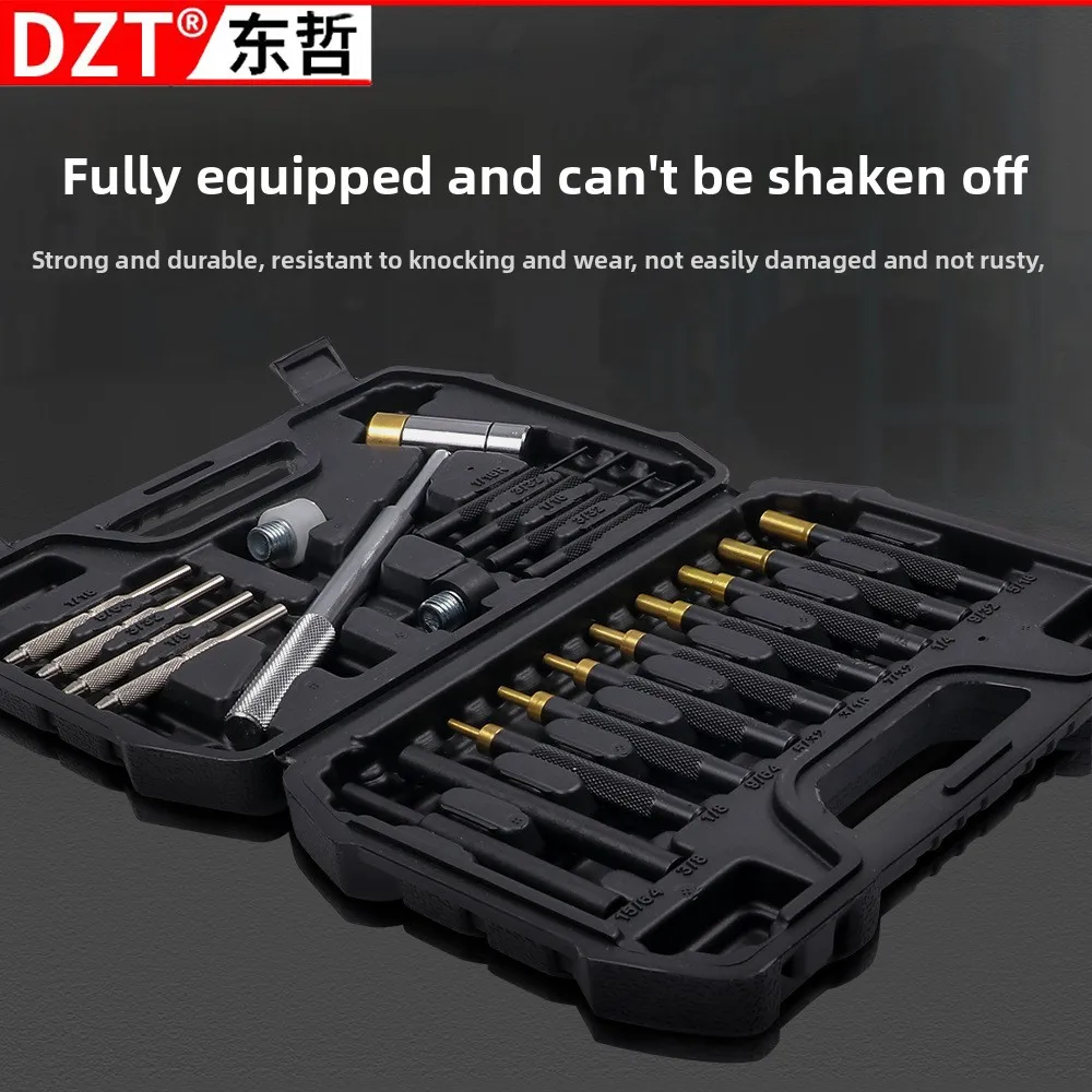 21-Piece Set Copper Hammer Double-sided Punch Set Mechanical Punching Hardware Tools Maintenance Tool Set