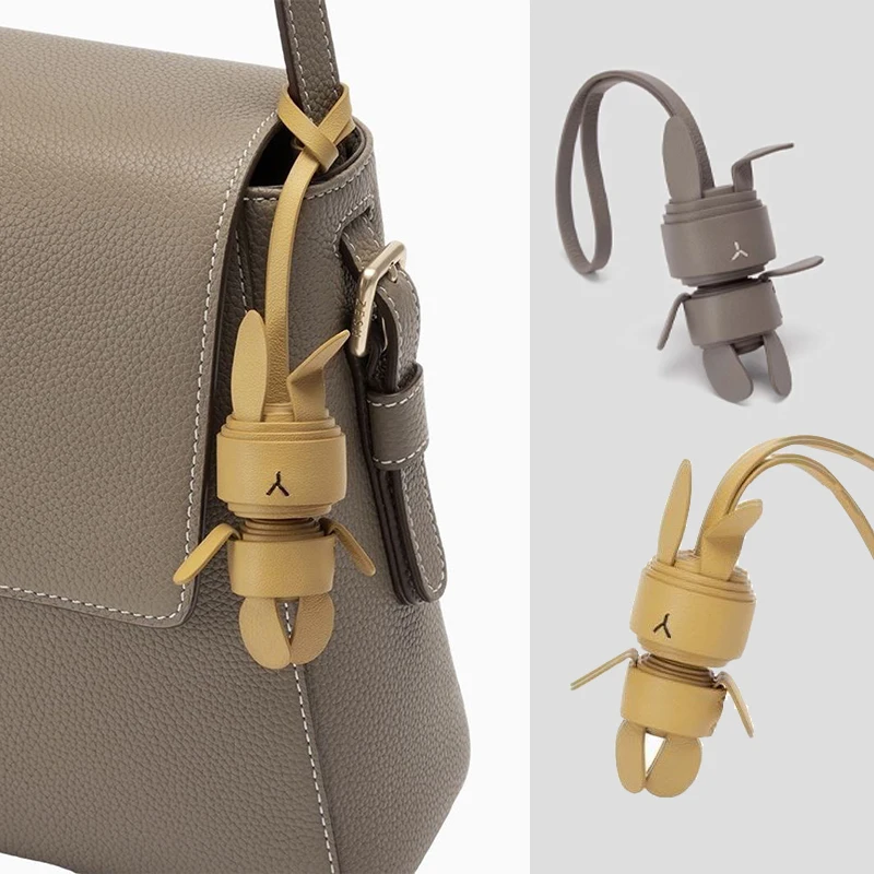 

Rabbit PU Leather Handmade Bag Charm Pendant Keychain Hanging Ornament Handbag Purse Exquisite Decor Keyring Accessories