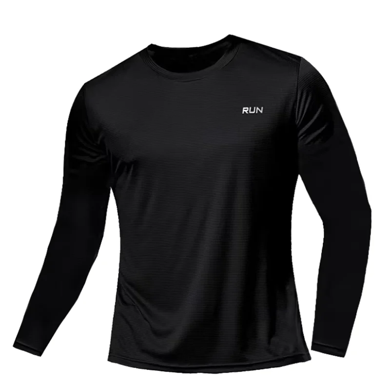 Men's Ice Feel Long Sleeve Tee Sun Protection Quick Dry Sports Top Outdoor Running Hiking Trekking Mountaineering Shirt