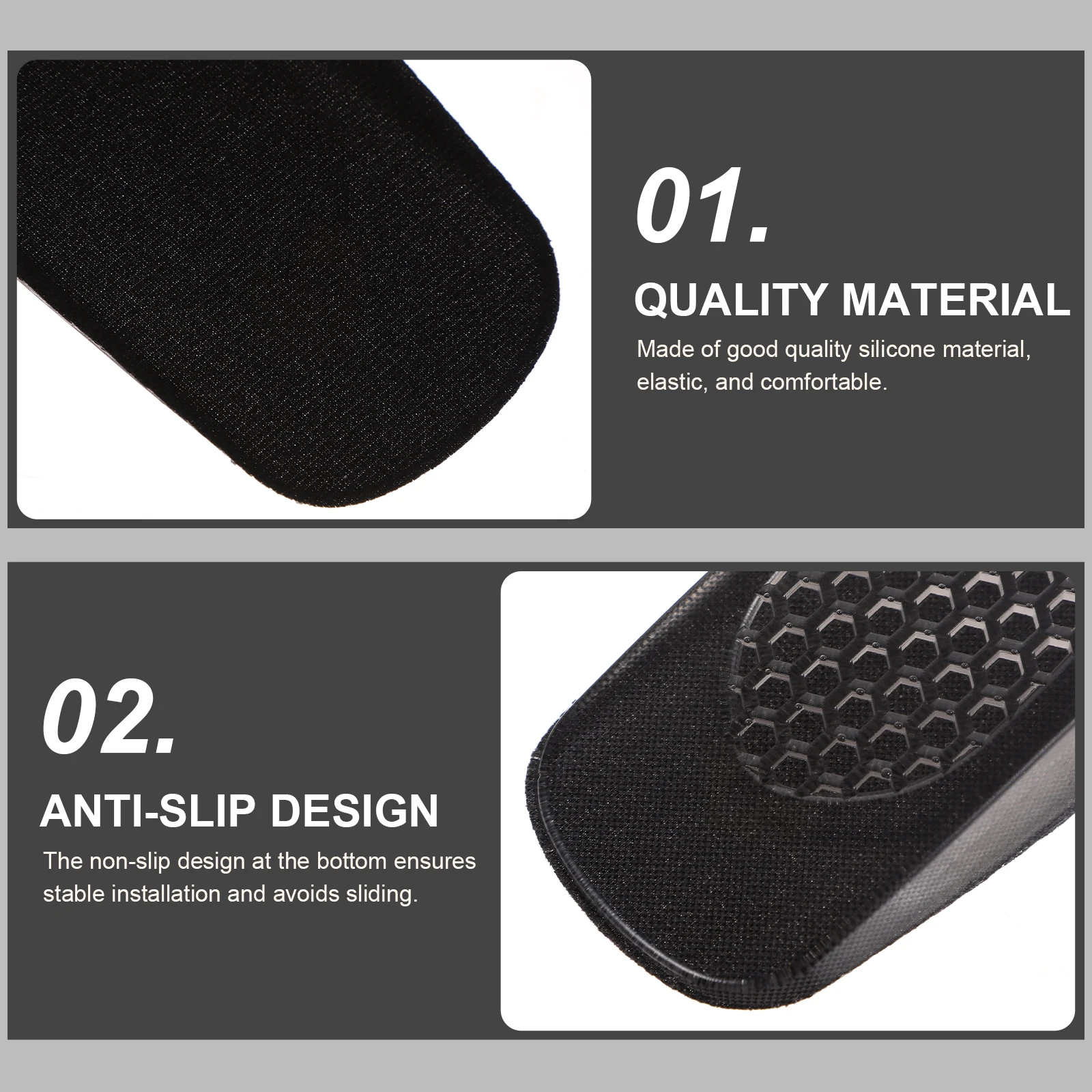 

4pcs Invisible Heel Pads High-Quality Silicone Shoe Lift Insoles Breathable Sweat-Absorbing Height Increase Pads Heel Support