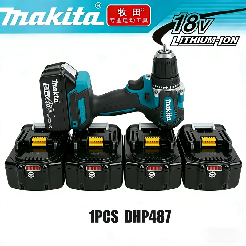 

makita battery DHP487 18V LXT Brushless Cordless Impact Drill Motor Compact Hammer Driver Rechargeable Screwdriver Power Tool