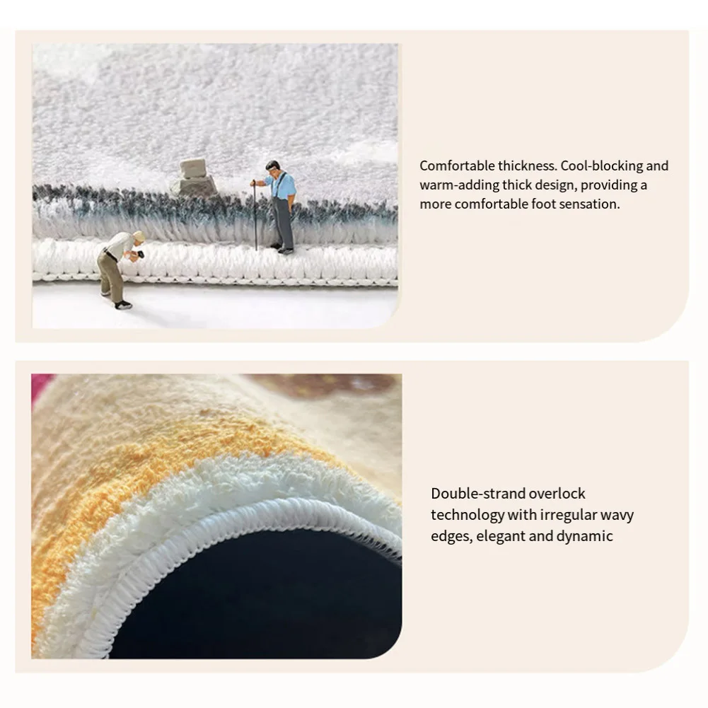As Shown Bath Mat Stylish Non-Slip Floor Mat Microfiber Bath Rug Microfiber Absorbent Machine Washable Soft Comfortable
