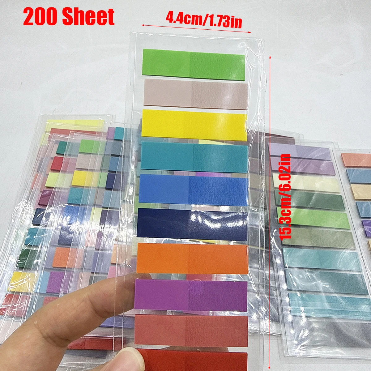 2400sheets Random Colors Stickers Transparent Index Creative Memo Pads Office School Stationery Self-Adhesive Stickers Note Pads