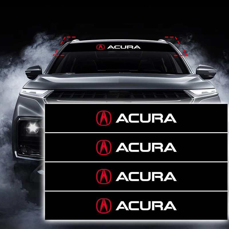 1 Uds. Pegatina decorativa para sombra de ventana delantera de coche para Acura RL Integra ILX TL TLX MDX RDX CL CSX RSX ZDX TSX NSX, etc.