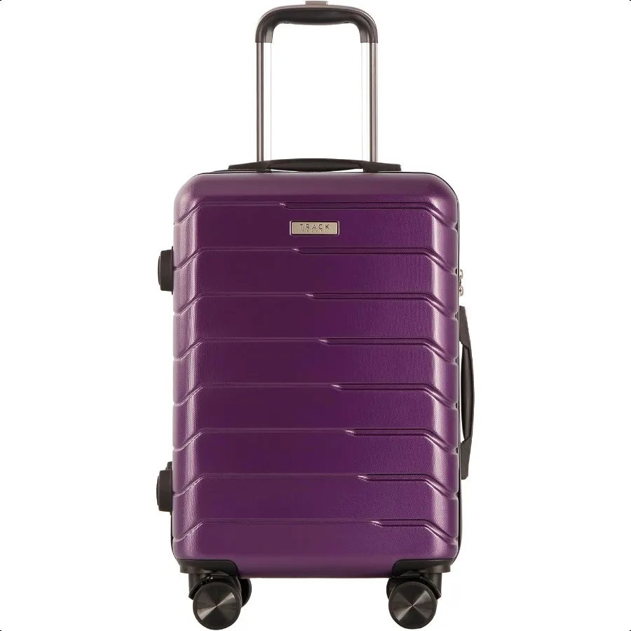 

1 Piece Carry on Lage ABS+PC Hardshell TSA Lock Aluminum Trolley Spinner Wheels Purple 1 Piece