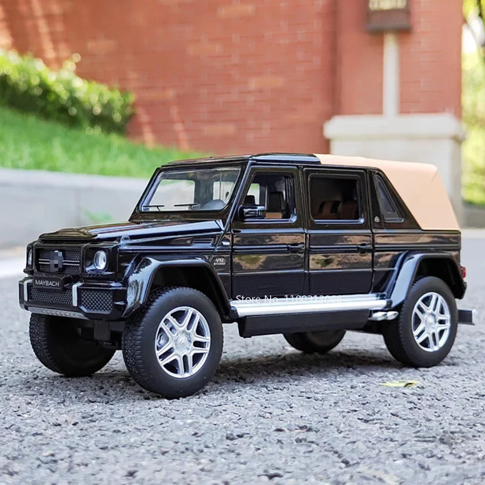 

1/32 Metal Die Cast Maybach G650 Car Model with Light＆Music Pickup Truck Models Doors Opened Vehicle Toys for Boys Festival Gift