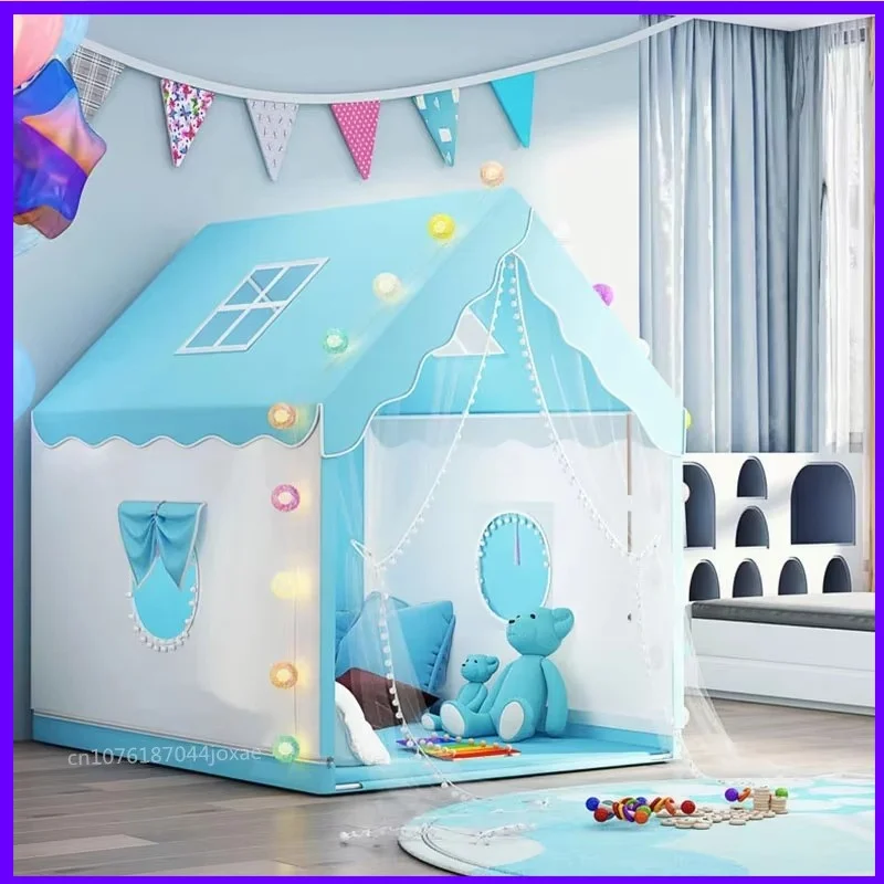 Kids Princess Castle Tent Indoor Folding Play House for Children Game Tents Birthday Gift for Boys Girls Bedroom Decor