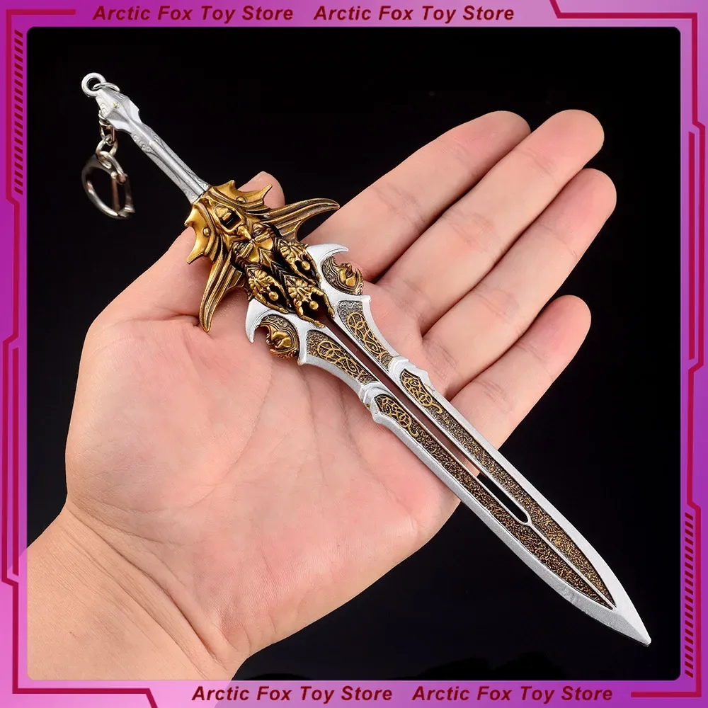 22 cm dieu de la guerre arme Kratos lame d'Olympe Zeus Anime arme porte-clés modèle jeu samouraï arme modèle anniversaire cadeau jouets