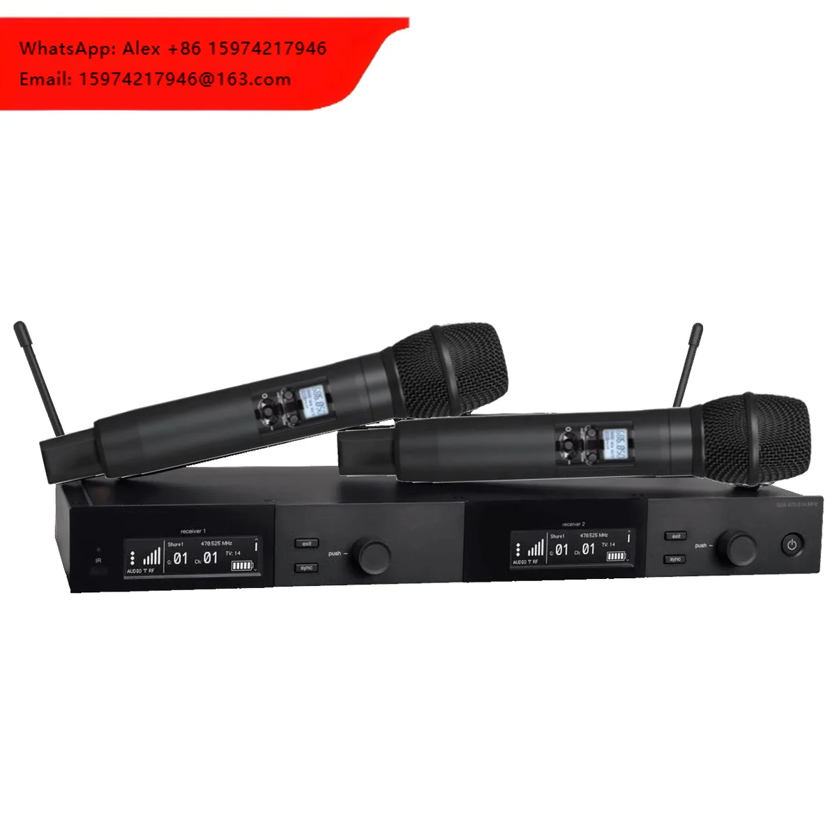 SLXD4D High Quality 2-Channel UHF Wireless System Dynamic Metal Microphone With SLXD2 KSM9 Handheld Cordless MIC