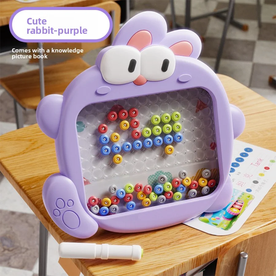 1 pz-Giochi di smistamento Montessori Numero di colore magnetico Labirinto Board Pen Giochi di perline in movimento Abilità motorie fini Giocattoli educativi per bambini