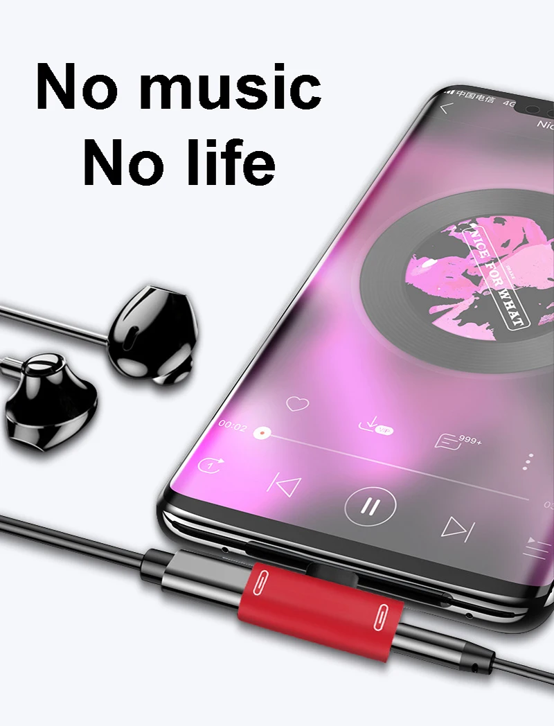 3 In 1 USB C To Type-C Adapter USB Type C Charging Cable Charger Earphone Converter For Xiao Mi 8 Mi 6 Headphone Adapter