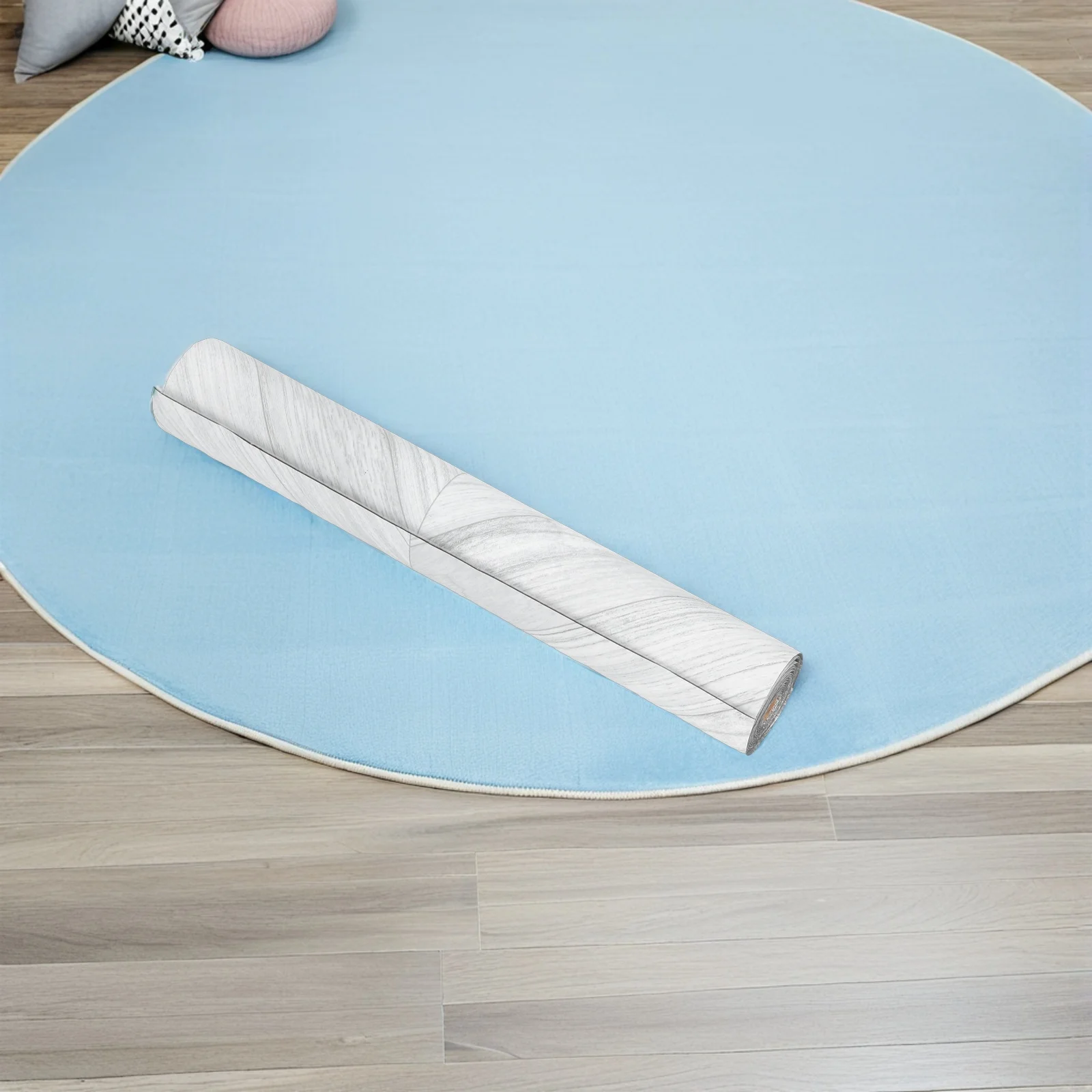 Rollo de azulejo de piso autoadhesivo, vinilo de grano de madera, duradero, antideslizante, área de tráfico alta, 1 rollo