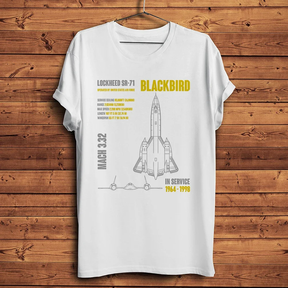 SR-71 Blackbird Aircraft,Cool Military enthusiast Geek Tshirt,White Short Sleeve Casual T Shirt,Unisex Geeker Streetwear Tee