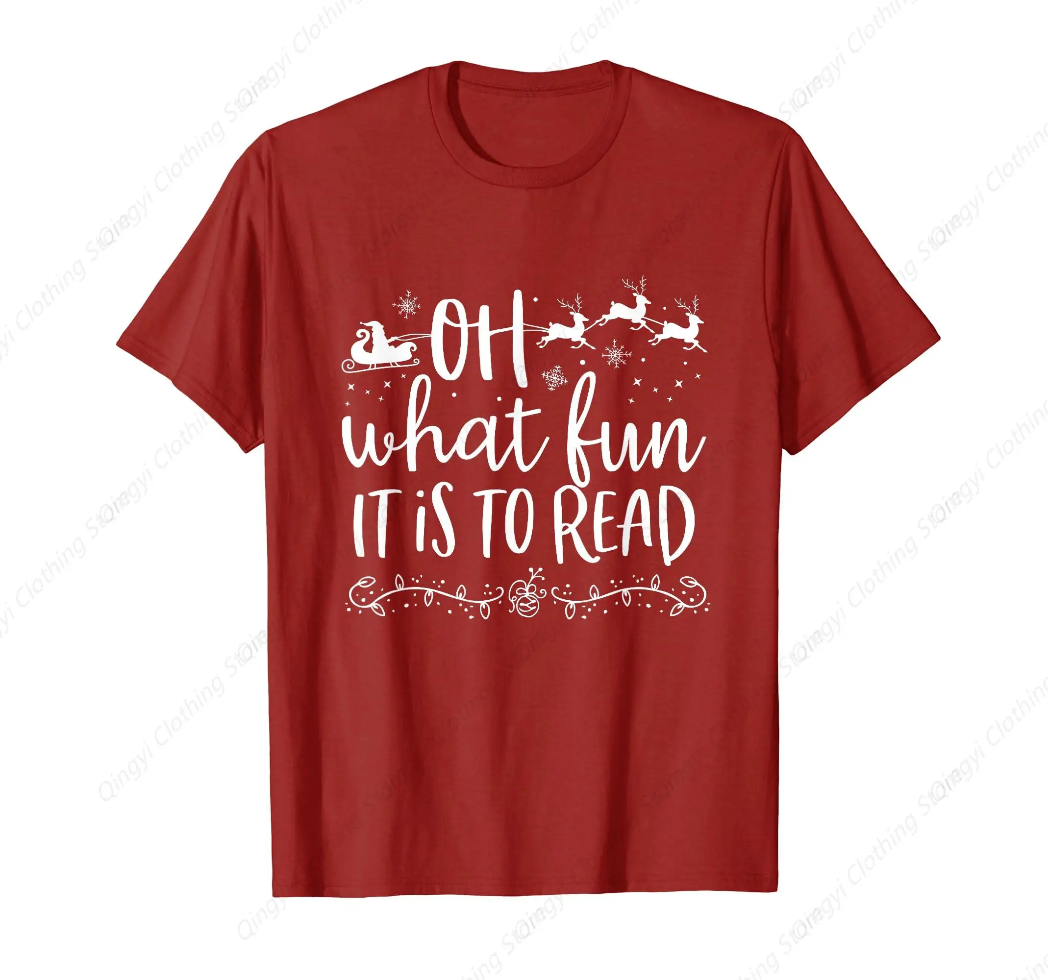 

Oh What Fun It Is To Read Librarian Christmas Book Lover T-Shirt