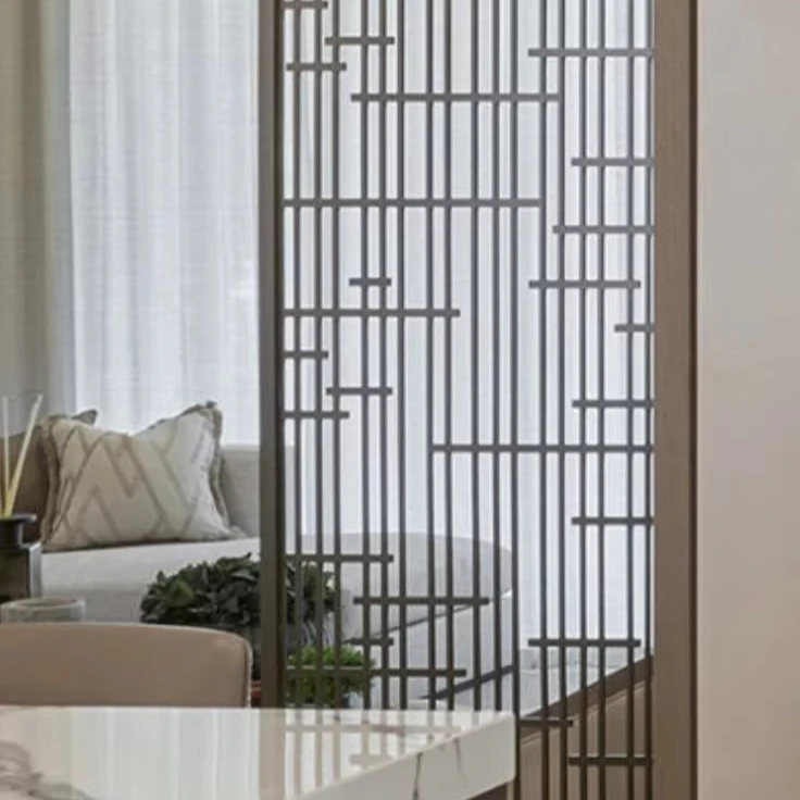 Stylish Metal Wall Partition Screen With Urban Design Appeal For Loft Apartments And Offices