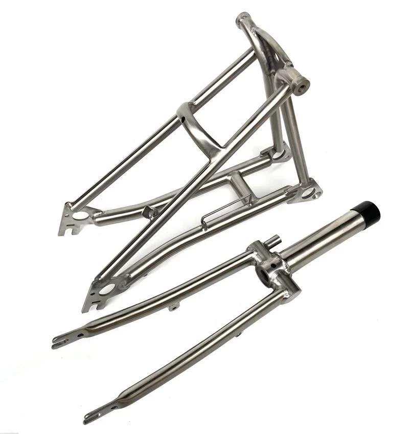 Titanium Fork & Triangle for Brompton Bicycle Superlight Folding Bike Gr9 Frame Ti Parts Accessories