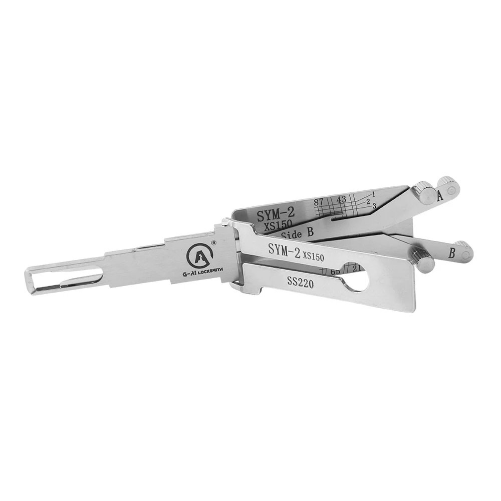 

SYM-2 SS200 2in1 Tool Motorcycle Lock Cylinder Locksmith Supplies Repair Tools Pick & Decoder