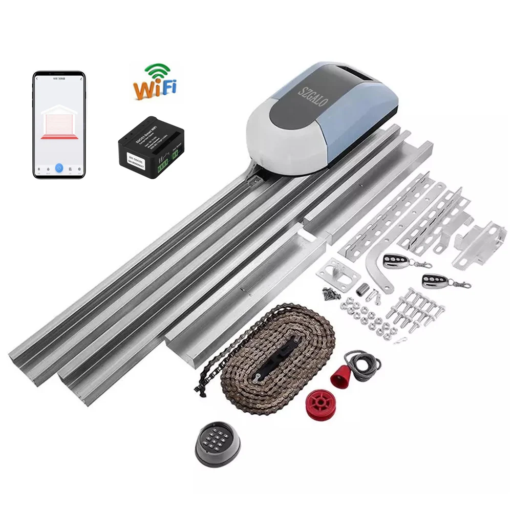 

Popular Home Automatic Garage Door Opener Wifi Control Gate Operator with 3M Chain Drive Rail for 10 Square Meters Garage Gate