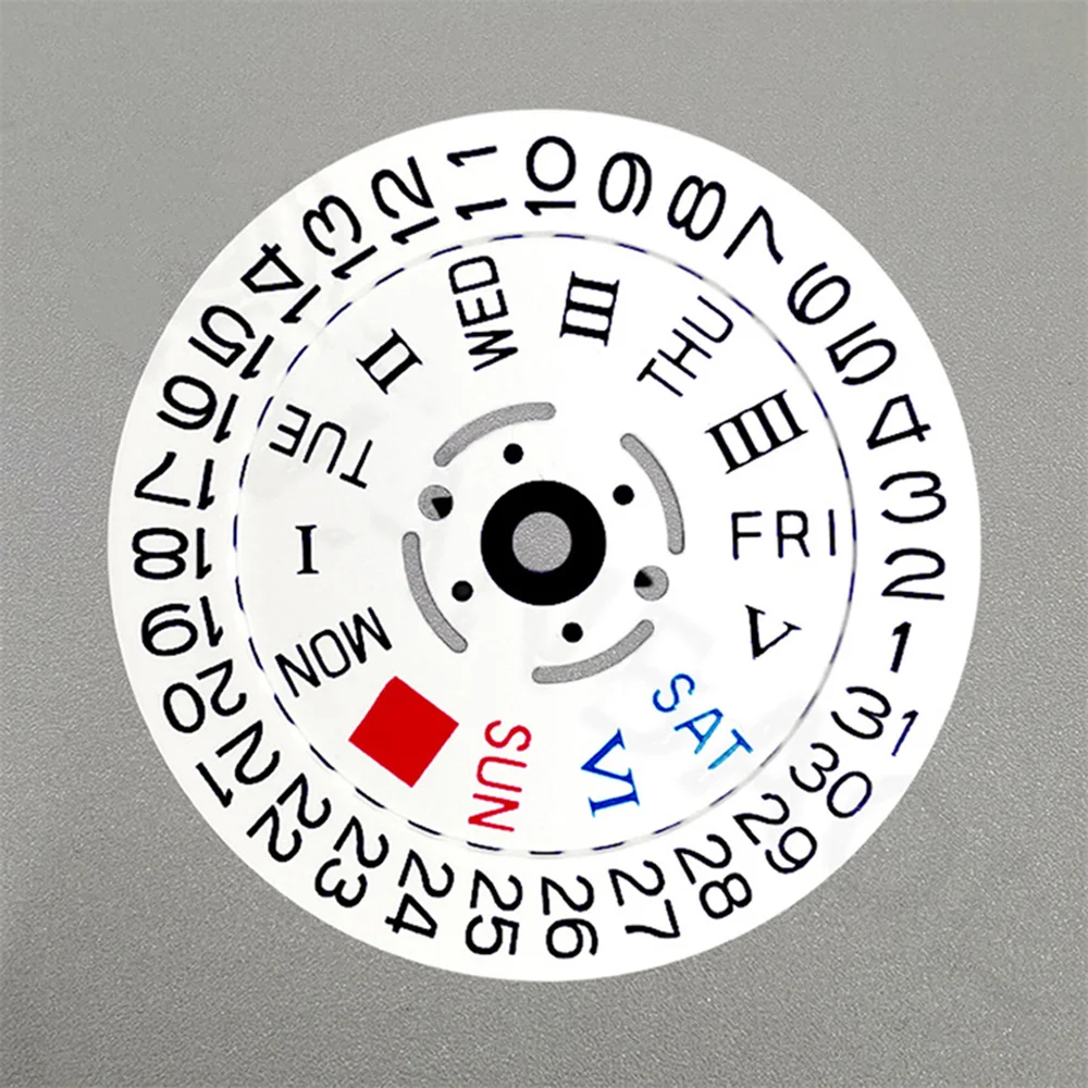 3/3.8H Watch Calendar Disc for NH35 NH36 Movement Calendar Disk Black/White Date Day Wheel Accessories