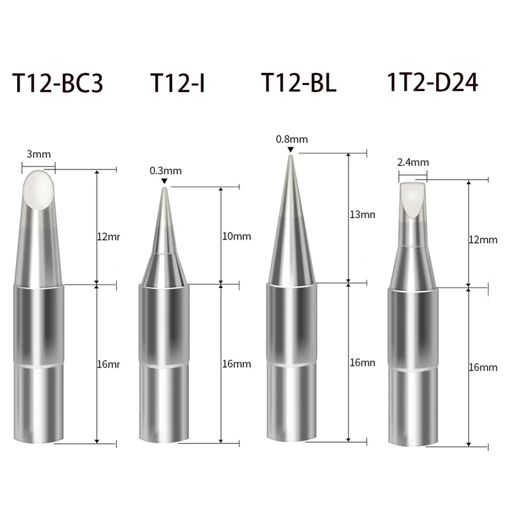 

T12 Series Soldering Iron Tip Electronic Soldering Iron Replacement Tip Soldering Iron Head Welding Head Repair Tools