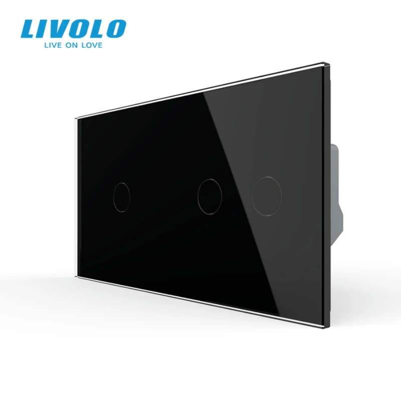 Manufacturer,Livolo EU Standard, Touch Switch, White Crystal Glass Panel,Wall Light Smart Switch,VL-C701/C702-11 for Smart Home