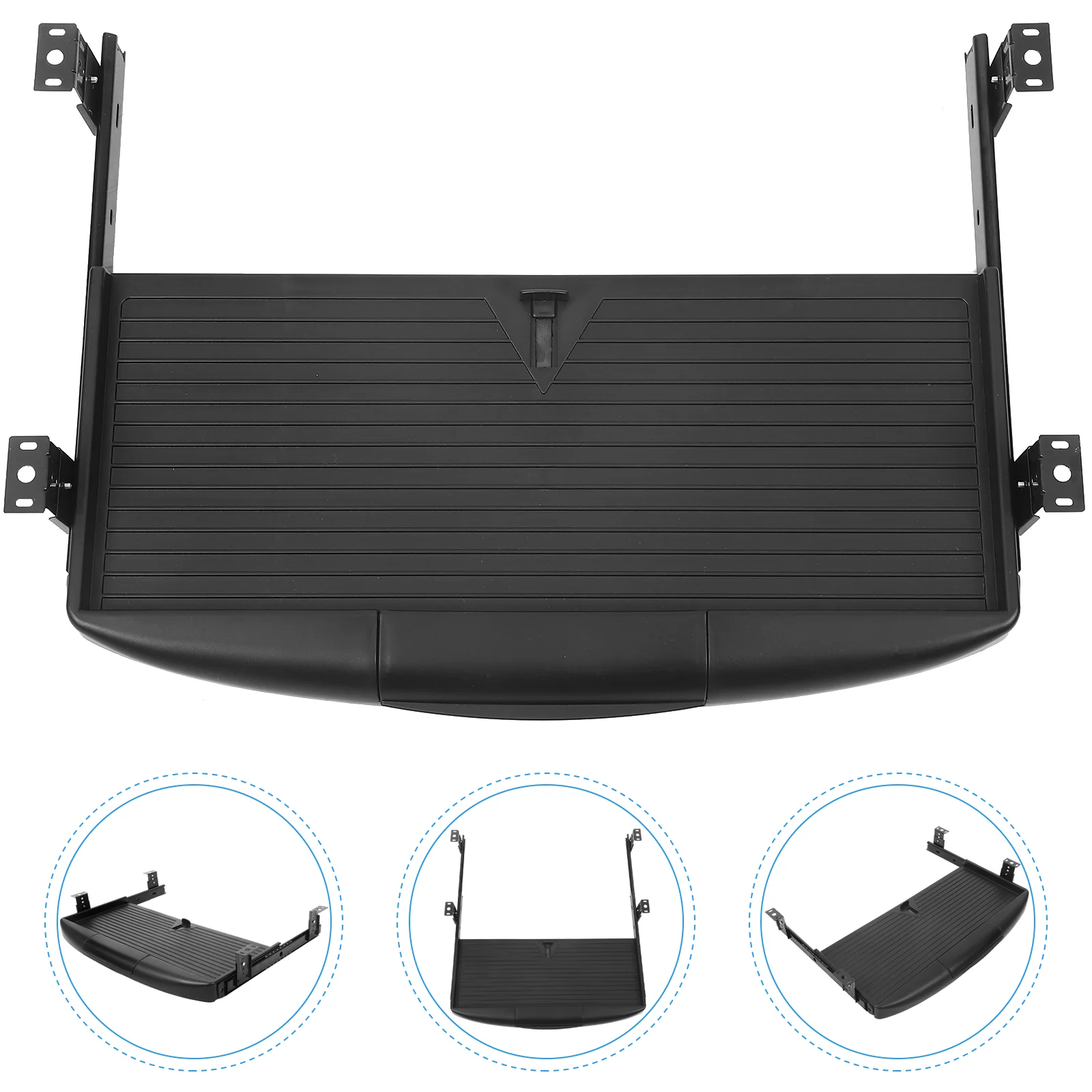 Keyboard Tray Computer Drawer Style Slide-out Platform Iron Storage Office under Desk Full Extension Slides