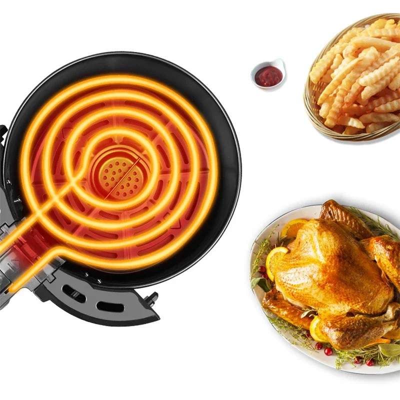 6.5L Air Fryer TC-JD01A Household Large Capacity Electric Fryer Smart Multi-function Oven Kitchen Baked Egg Tart/Roast Chicken