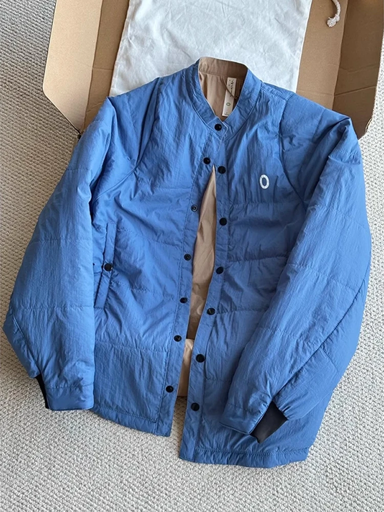 

O-Label, повседневный легкий хлопковый тюнер, мужской зимний уличный водонепроницаемый бейсбольный воротник, двусторонняя одежда, модная брендовая одежда...