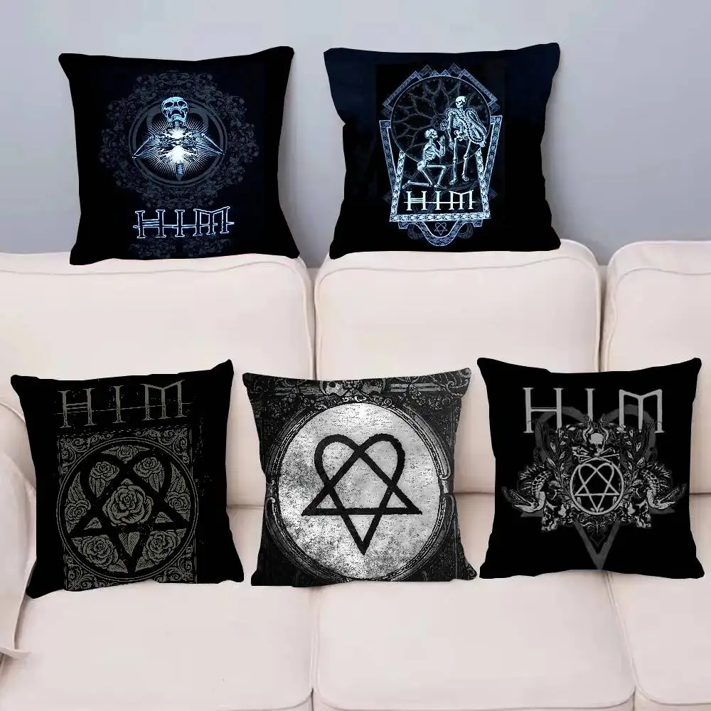 H-Him Ornate Heartagram Pillow Case Home Decor Throw For Sofa Bed Car Room Decor Gift Idea