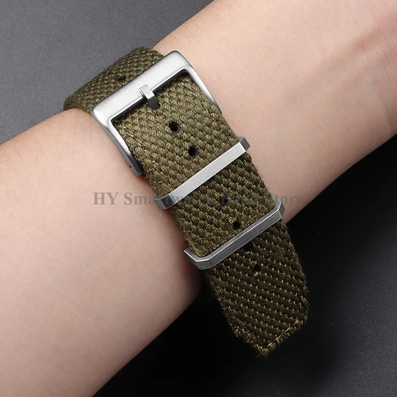 20mm 22mm Nylon Watch Strap for Seiko Military Wrist Band for Omega for Tudor for Casio Cotton Watch Band Quick Release Bracelet